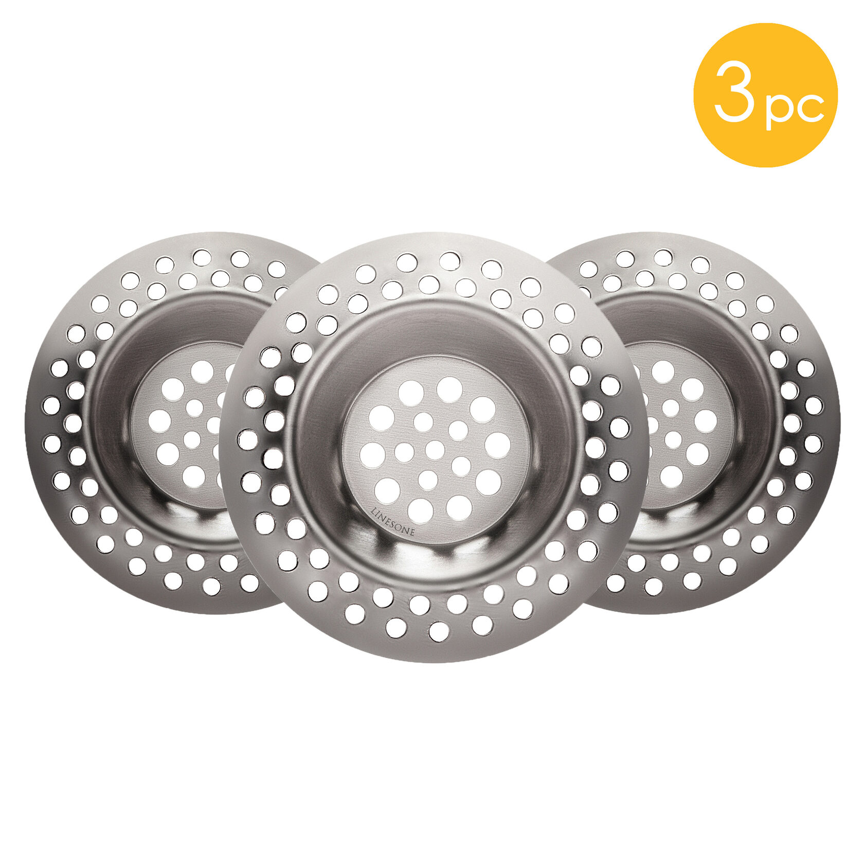 Lines One bathtub strainers, pack of three